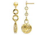 10K Yellow Gold Fancy Dangle Earrings